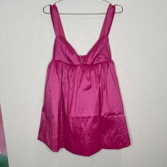NWT FOR LOVE & LEMONS SELENA MINI DRESS Hot Pink Small - Picture 2 of 12